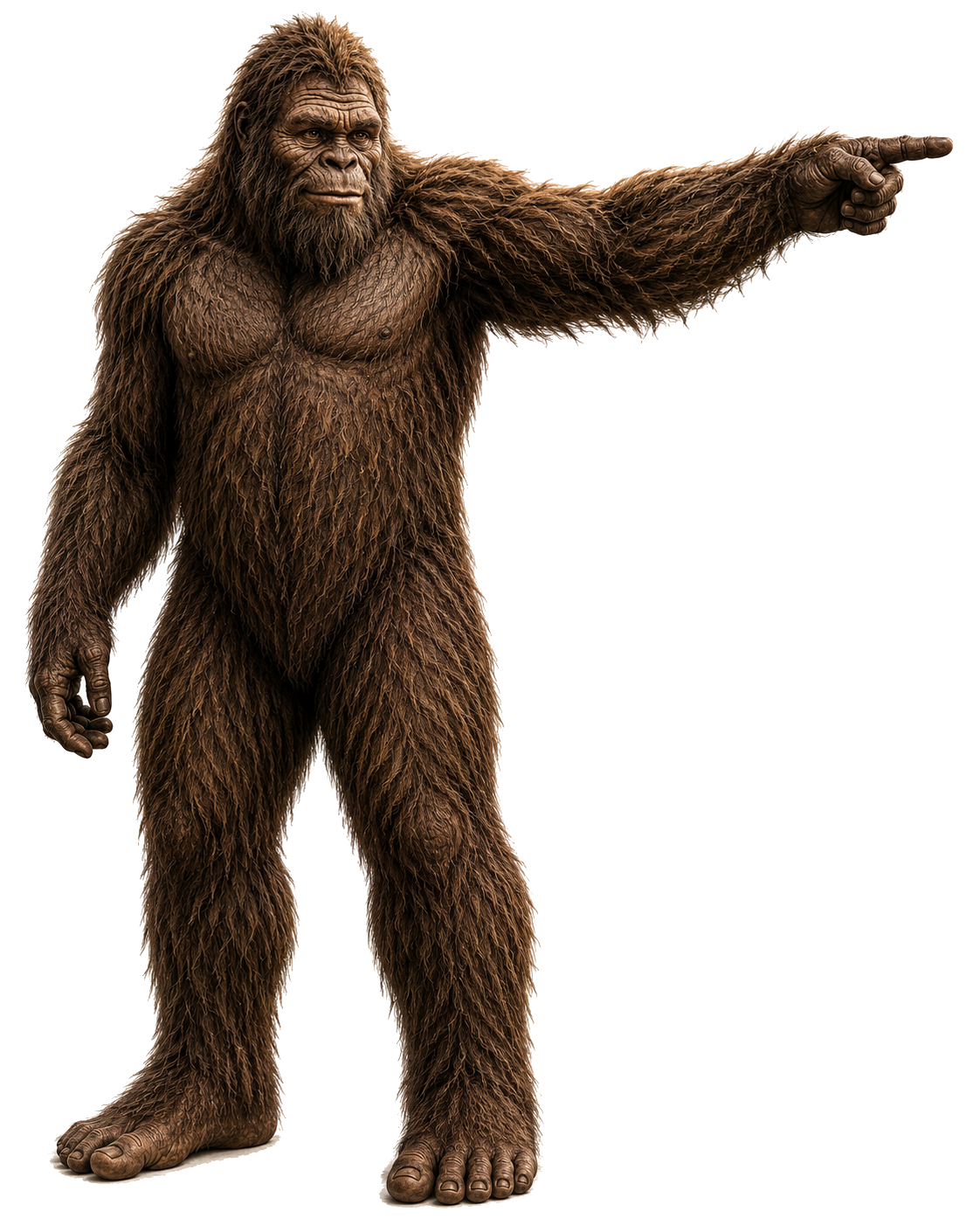 Bigfoot pointing at the contact form